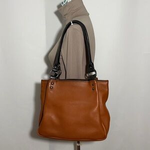 SINFORSALE Handmade Tan Brown Leather Shoulder Bag Tote Purse